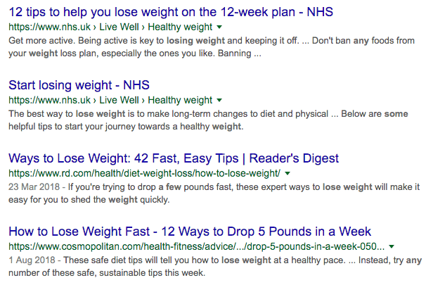 کلمه کلیدی how can I lose some weight